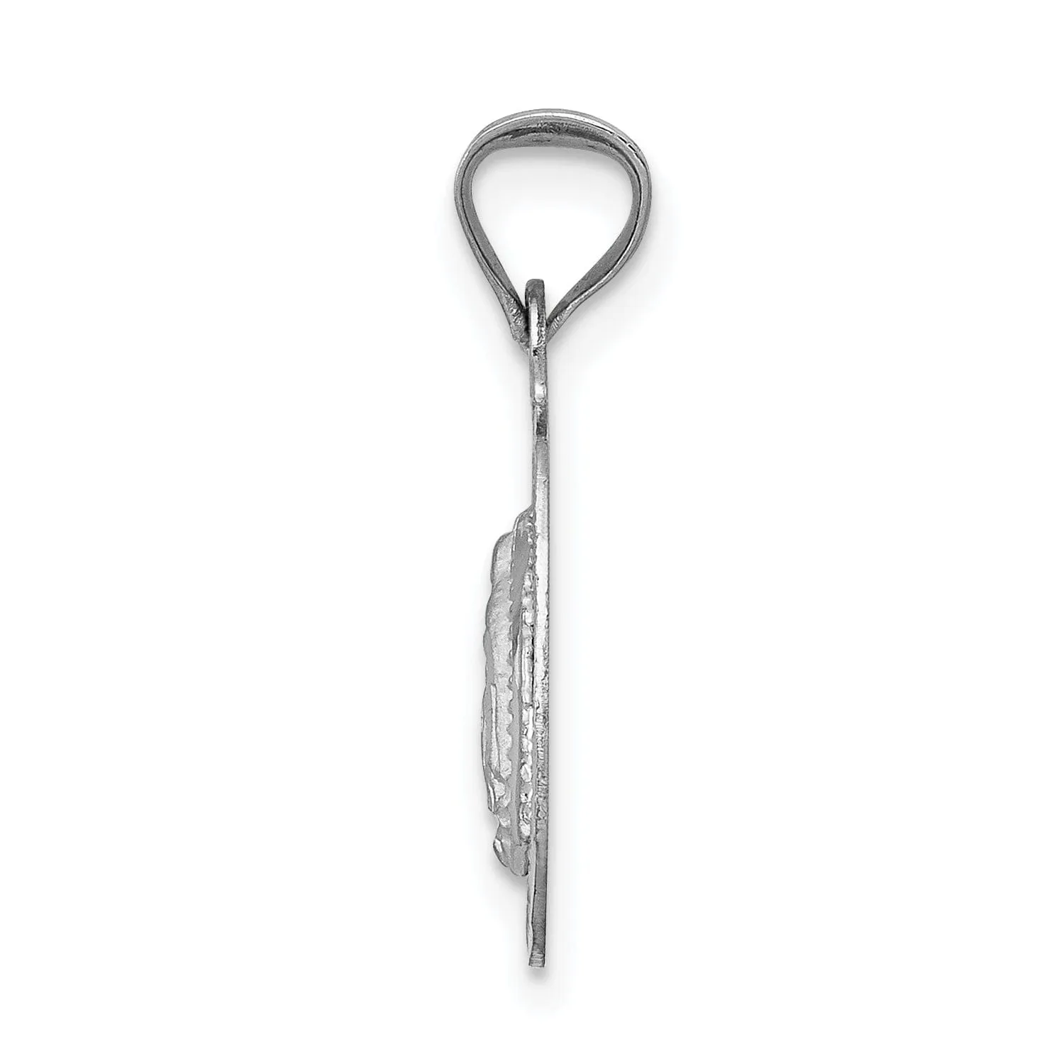 14k White Gold Our Lady of Guadalupe Oval Charm