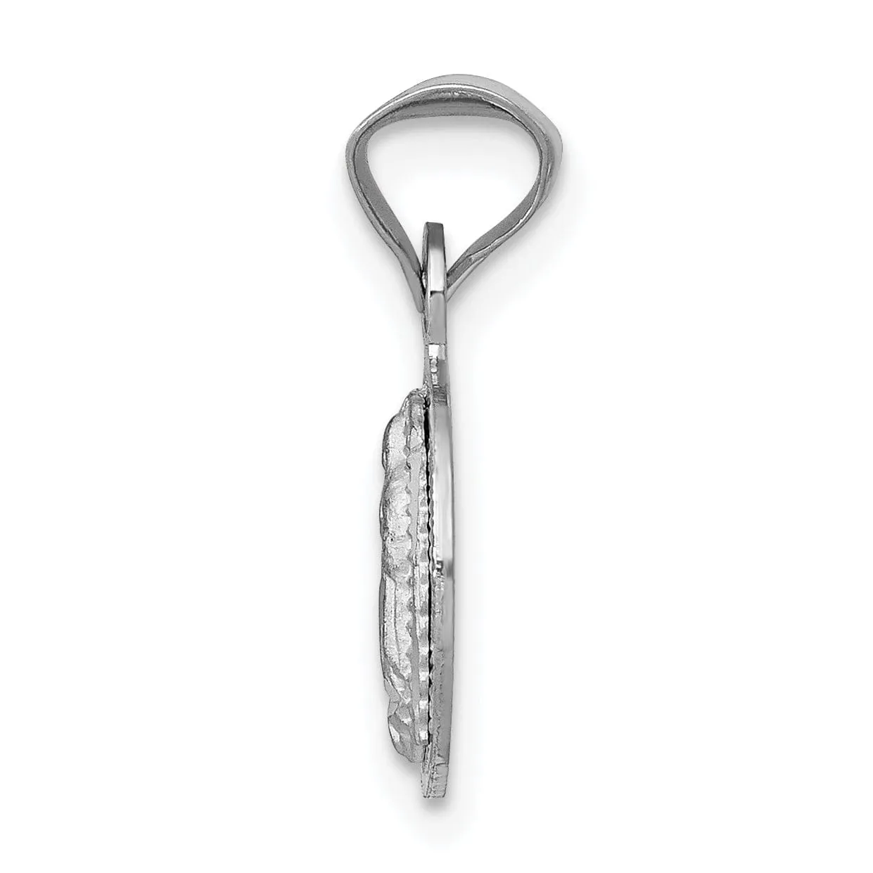 14k White Gold Our Lady of Guadalupe Pendant