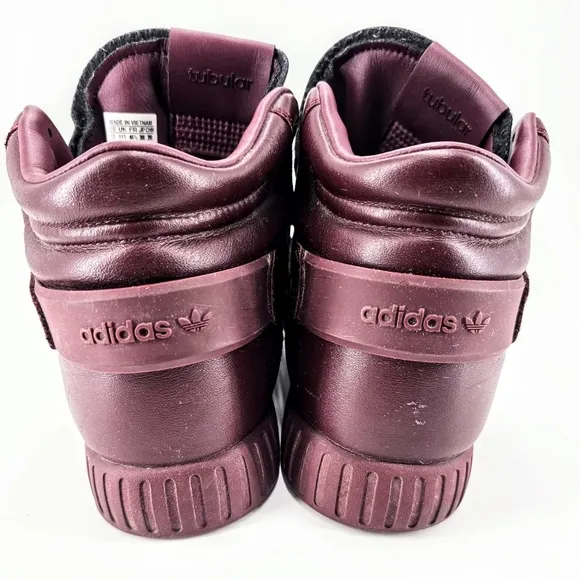 Adidas Classic Tubular Maroon High-Top Sneakers