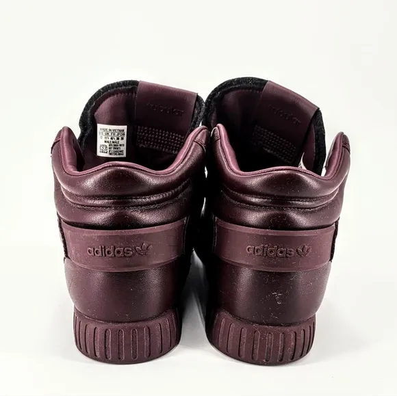 Adidas Classic Tubular Maroon High-Top Sneakers