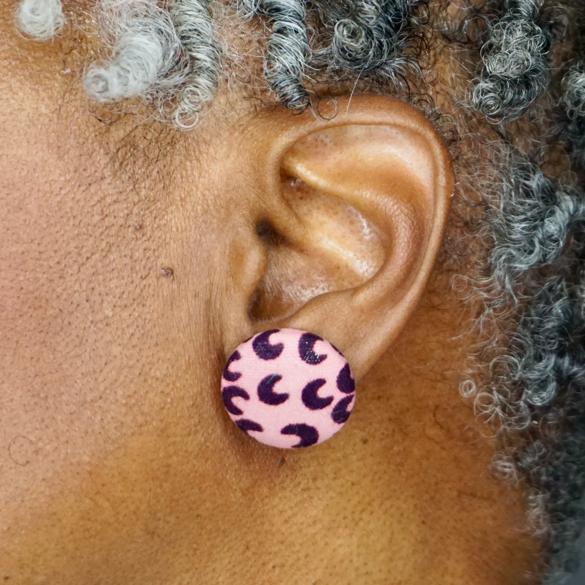 Aeliana Ankara Fabric Stud Earrings