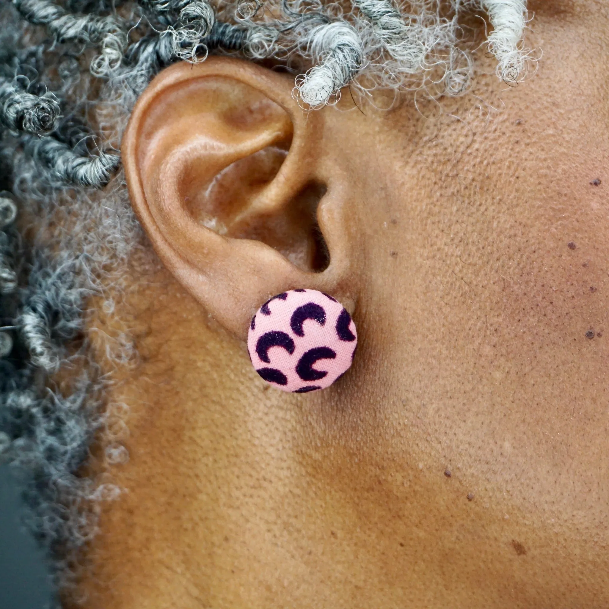 Aeliana Ankara Fabric Stud Earrings