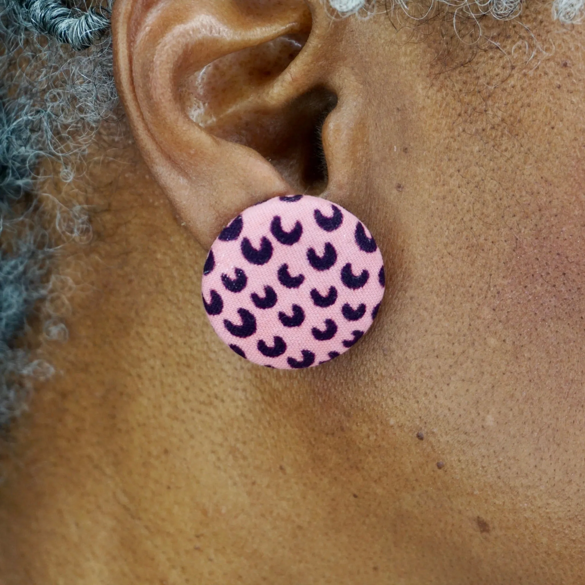 Aeliana Ankara Fabric Stud Earrings