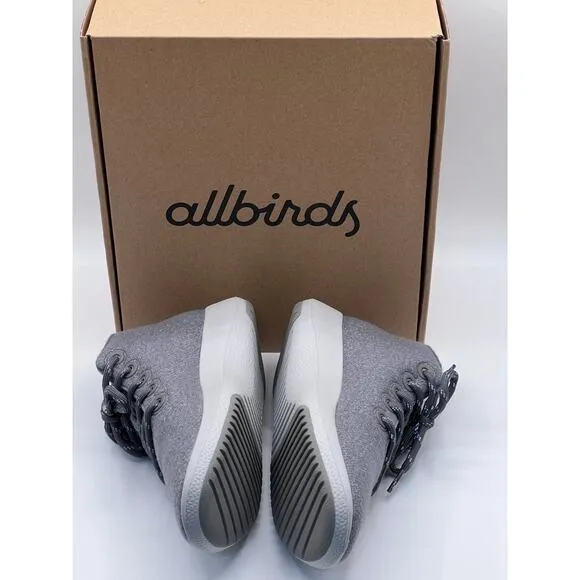 Allbirds Sneakers Womens 10 Wool Runner-Up Mizzle Med/Light Grey TrainerShoe NEW