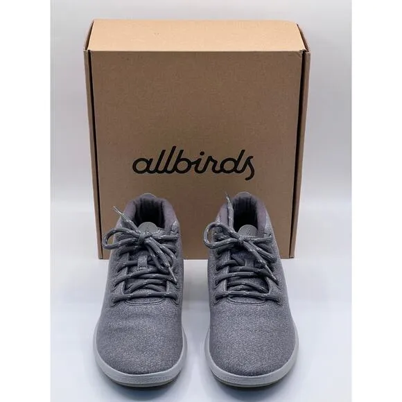 Allbirds Sneakers Womens 10 Wool Runner-Up Mizzle Med/Light Grey TrainerShoe NEW