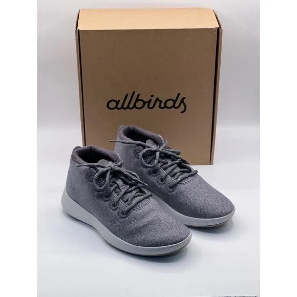 Allbirds Sneakers Womens 10 Wool Runner-Up Mizzle Med/Light Grey TrainerShoe NEW