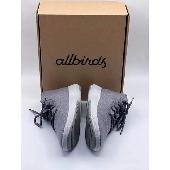 Allbirds Sneakers Womens 10 Wool Runner-Up Mizzle Med/Light Grey TrainerShoe NEW