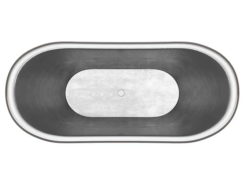 Anzzi Bali 67 in. Handmade Copper Double Slipper Flatbottom Non-Whirlpool Bathtub in Hammered Antique Copper
