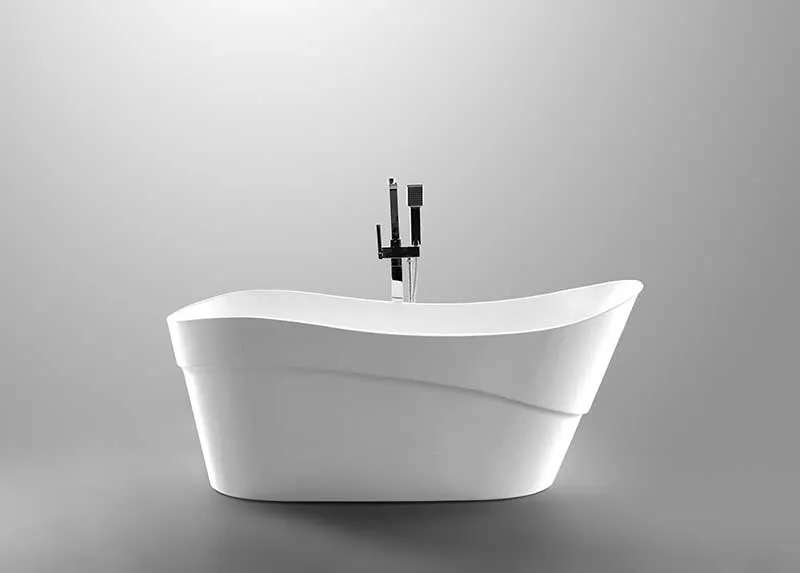 Anzzi Kahl Series 5.58 ft. Freestanding Bathtub in White