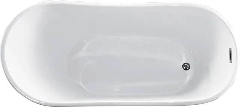 Anzzi Kahl Series 5.58 ft. Freestanding Bathtub in White