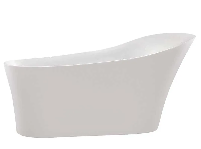 Anzzi Maple Series 5.58 ft. Freestanding Bathtub in White