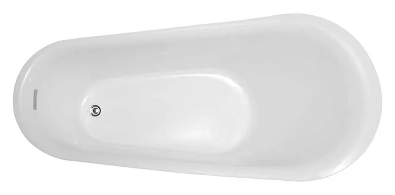Anzzi Maple Series 5.58 ft. Freestanding Bathtub in White