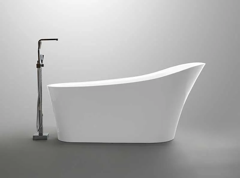Anzzi Maple Series 5.58 ft. Freestanding Bathtub in White
