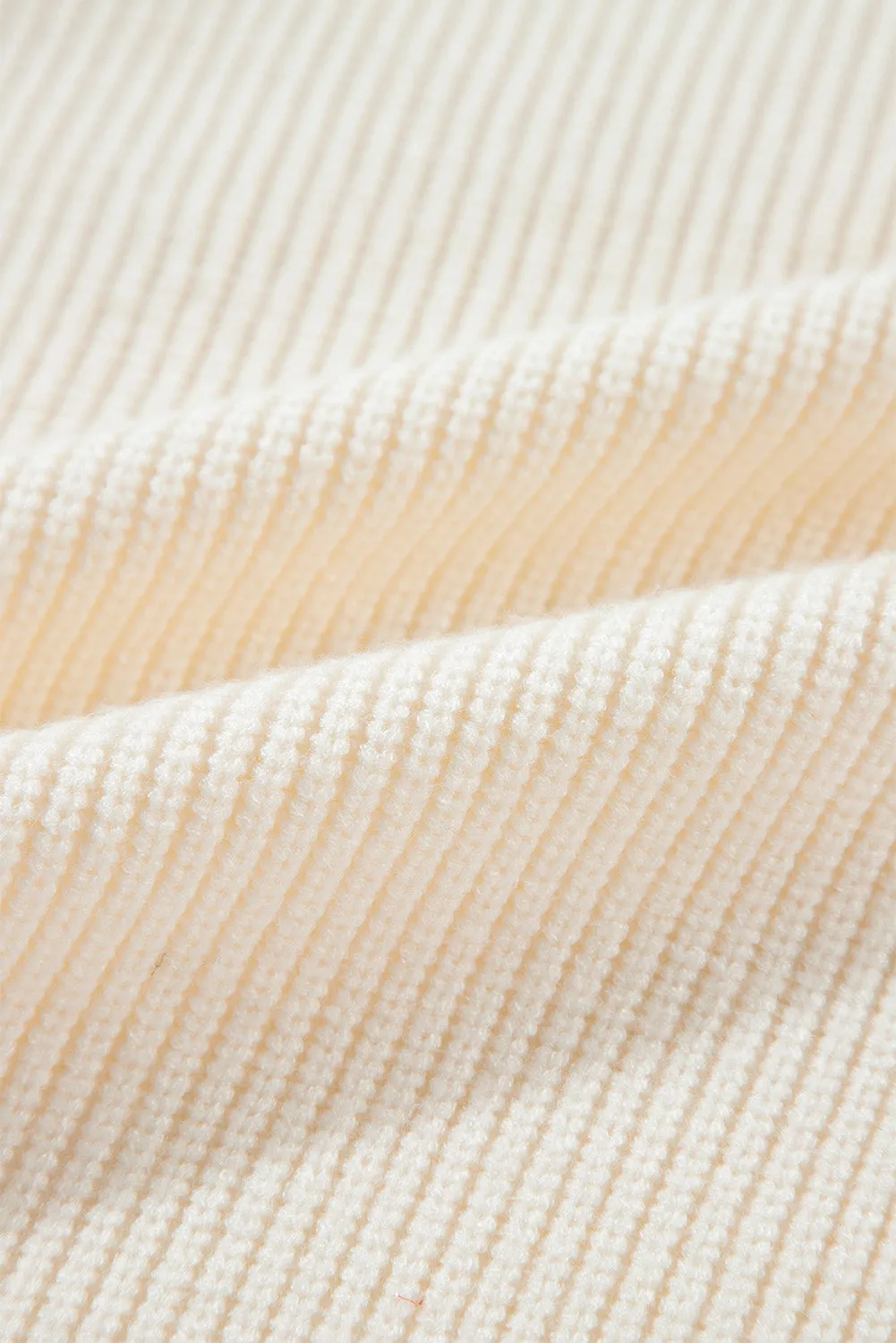 Beige Tinsel Holly Jolly Graphic Classic Sweater