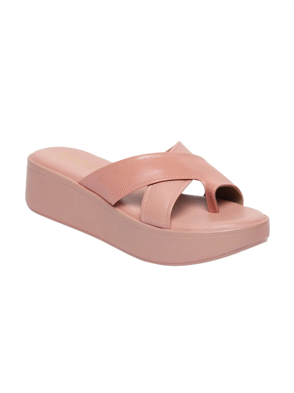 Berry Pink Flatform Heels