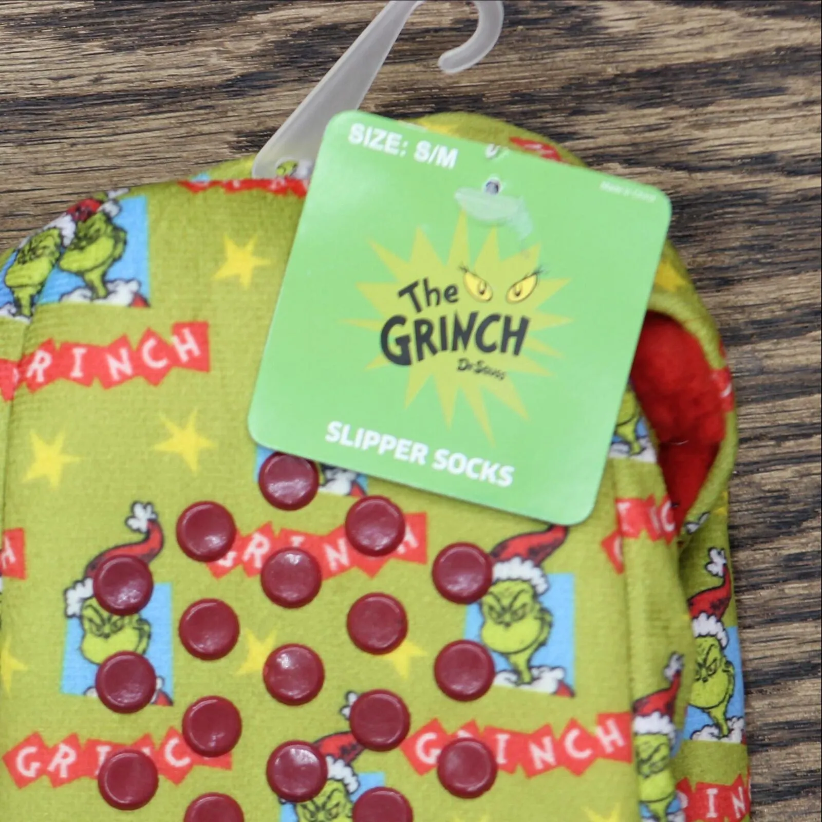 Bioworld Dr. Seuss Kids The Grinch Boys Slipper Socks 167566be75180b Green S/M