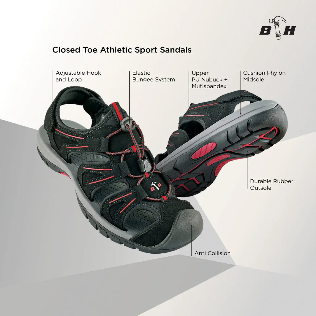 Black Hammer Men Walking Sandals BHC-201712-SD