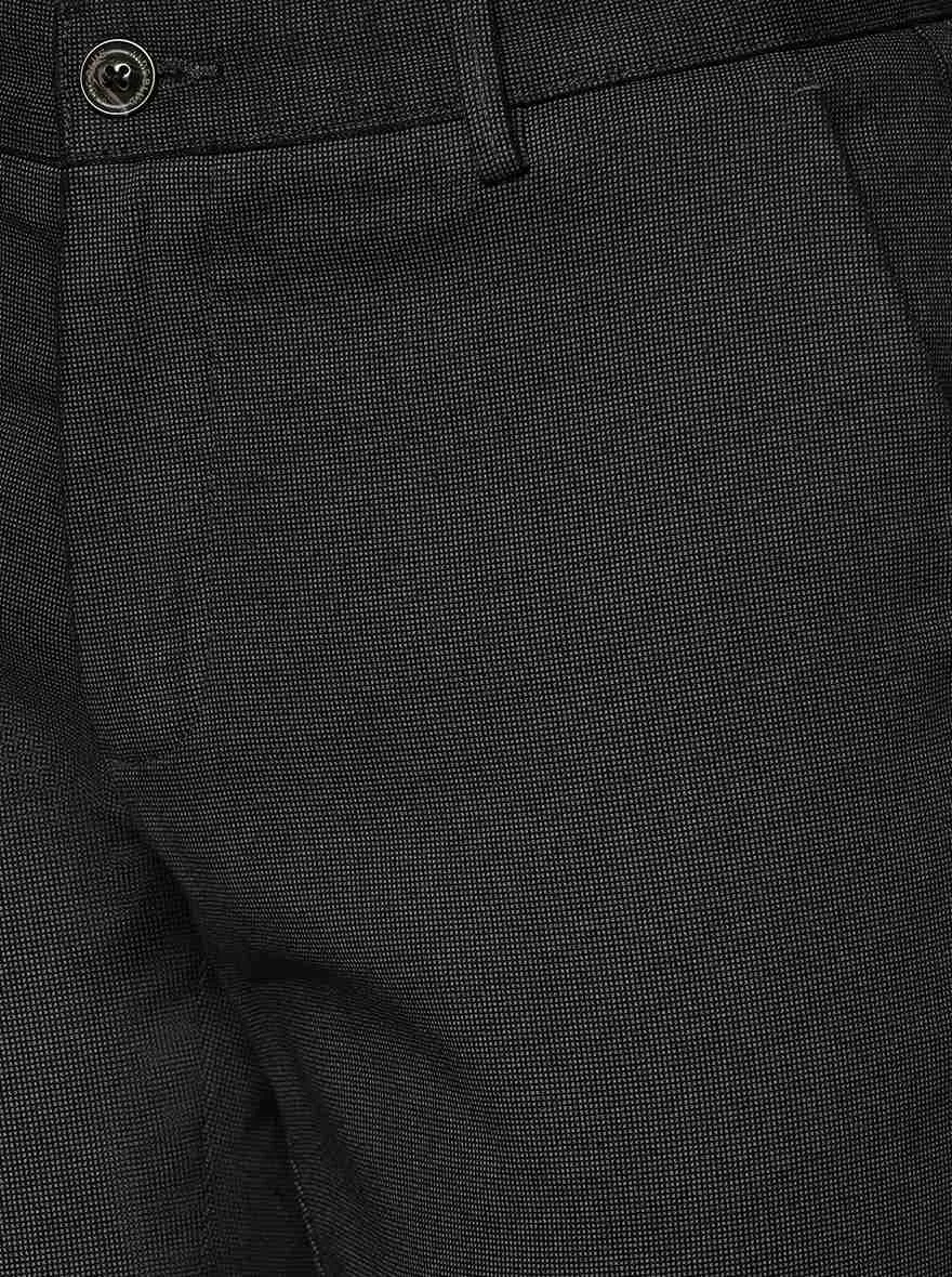 Black Solid Uno Fit Casual Trouser | JadeBlue