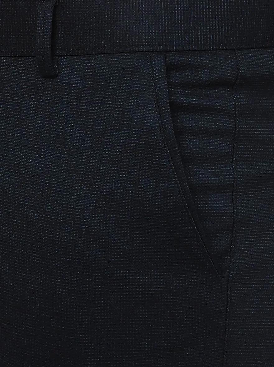 Blue Solid Slim Fit Club Wear Trouser | JB Studio