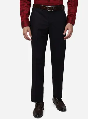 Brown Solid Slim Fit Formal Trouser | Metal