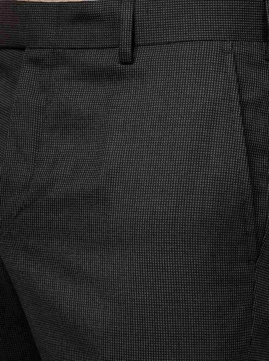 Brown Solid Slim Fit Formal Trouser | Metal