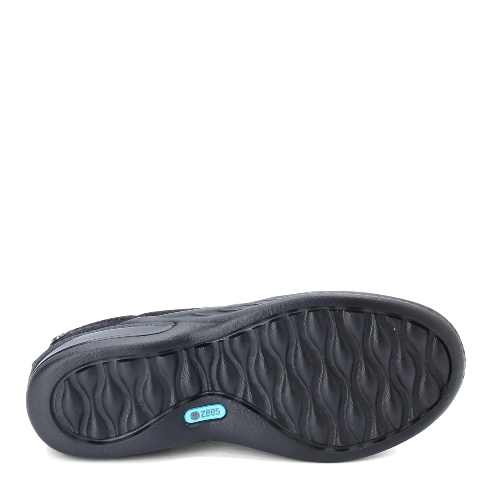 BZees Womens Niche Skimmers Ballet Flat, Black Mesh, 8.5 US