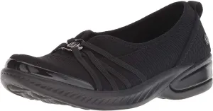 BZees Womens Niche Skimmers Ballet Flat, Black Mesh, 8.5 US