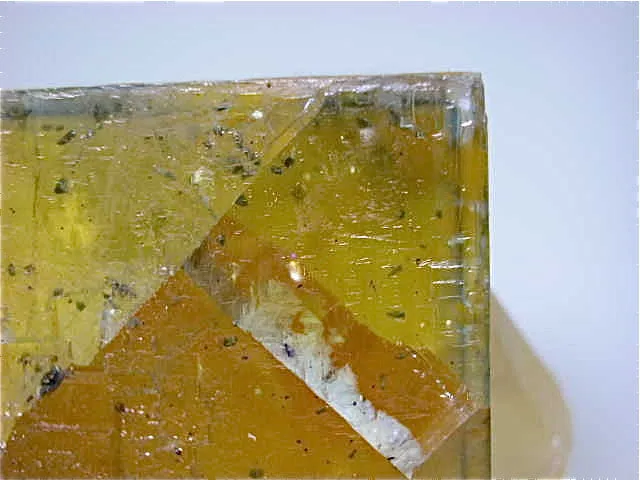 Calcite on Fluorite with Chalcopyrite Inclusions, attr: Bethel Level M. F. Oxford Mine #7, Ozark-Mahoning Company, Southern Illinois, Mined c. mid-1960s, Dr. Perry & Anne Bynum Collection, Small Cabinet 4.5 x 5.0 x 7.0 cm, $125.  Online 7/24. SOLD.