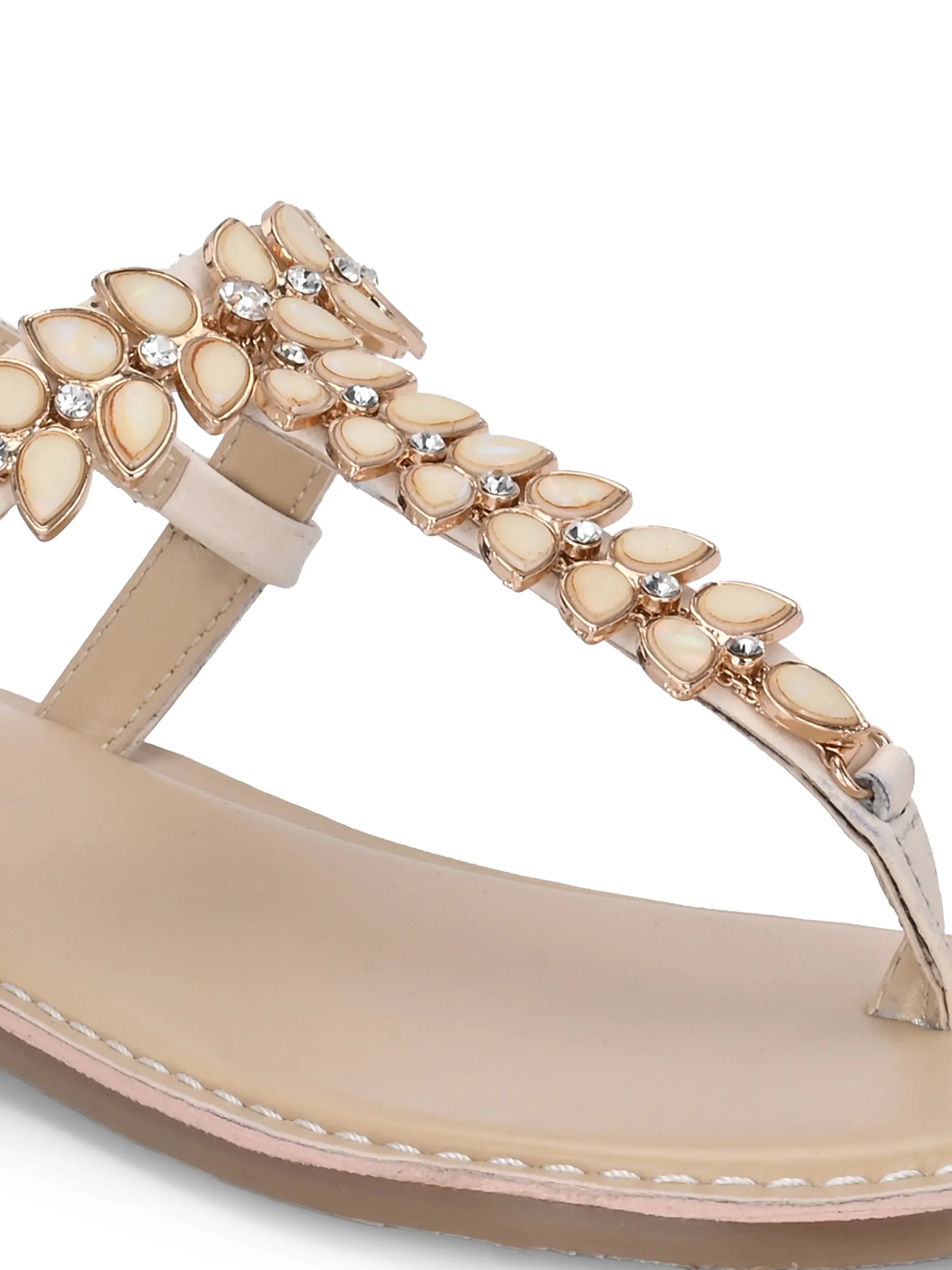 CARLO ROMANO GENUINE LEATHER FLAT STYLISH SANDAL FOR WOMEN