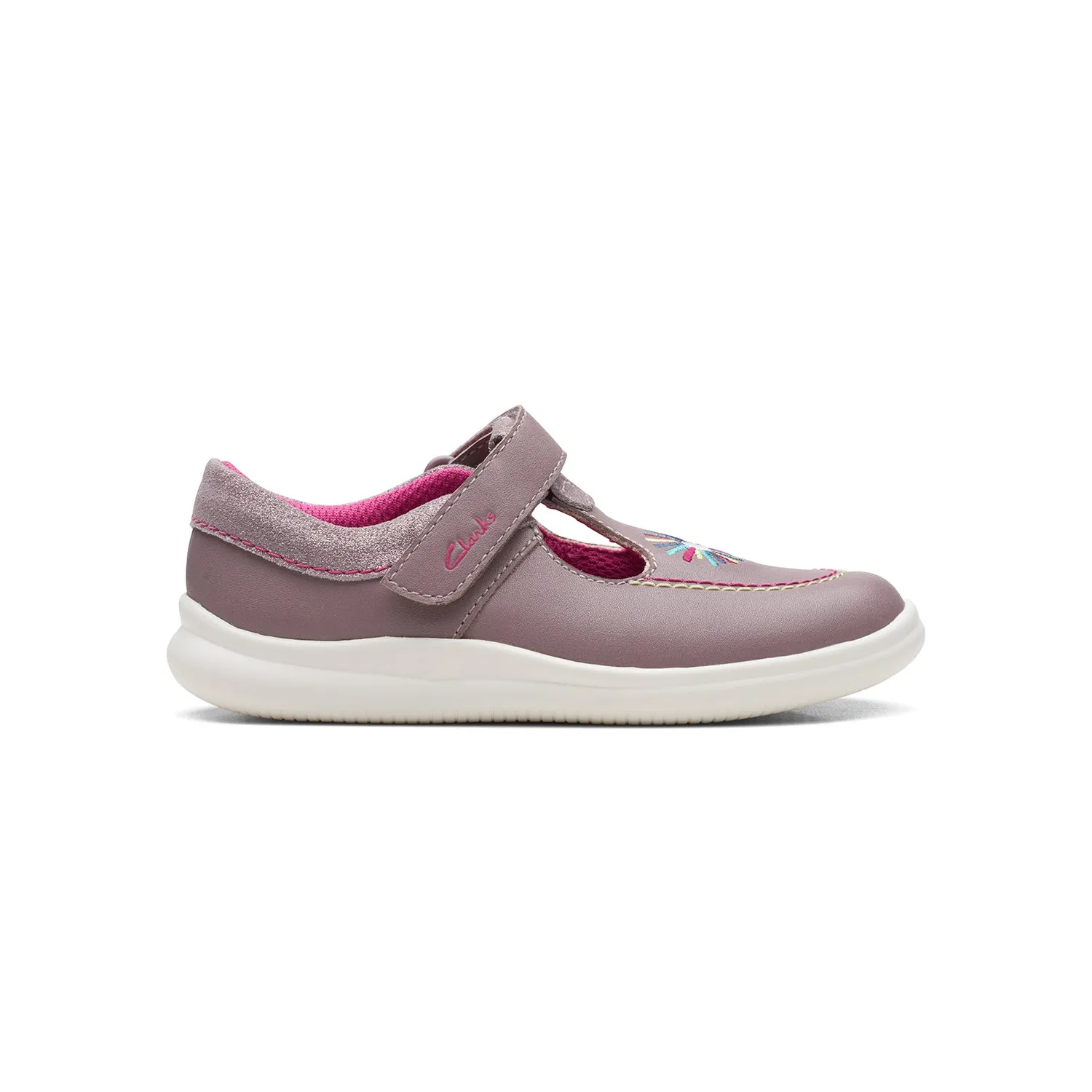 CLARKS GIRLS CREST PROM KID. (STANDARD FIT)