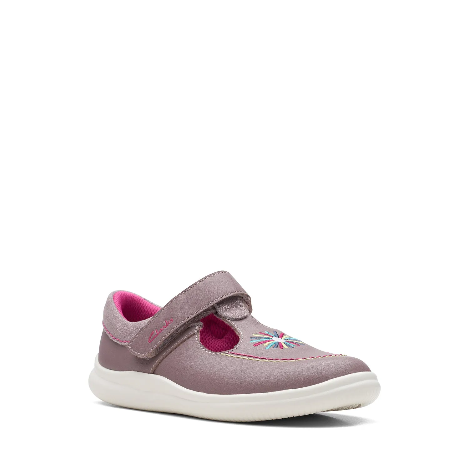 CLARKS GIRLS CREST PROM KID. (STANDARD FIT)