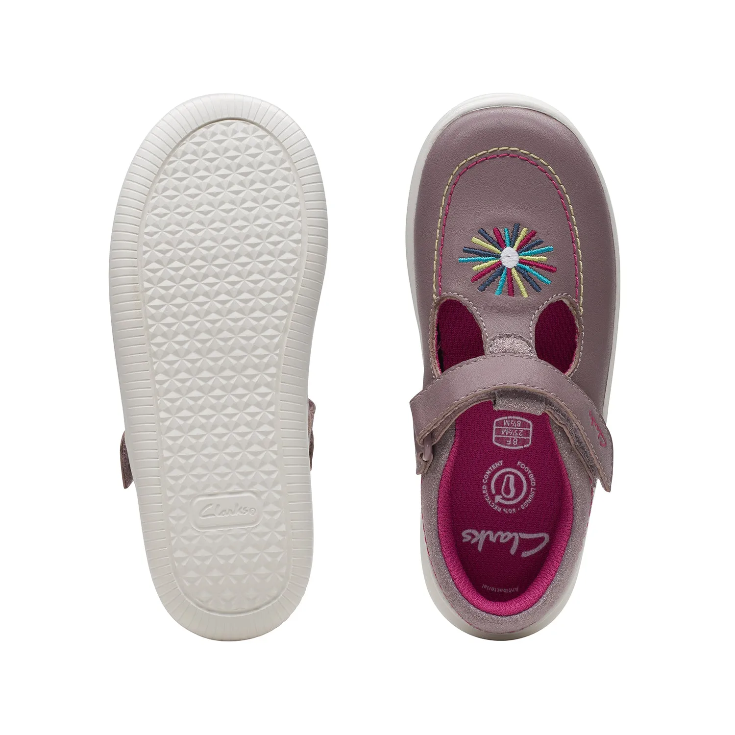 CLARKS GIRLS CREST PROM KID. (STANDARD FIT)