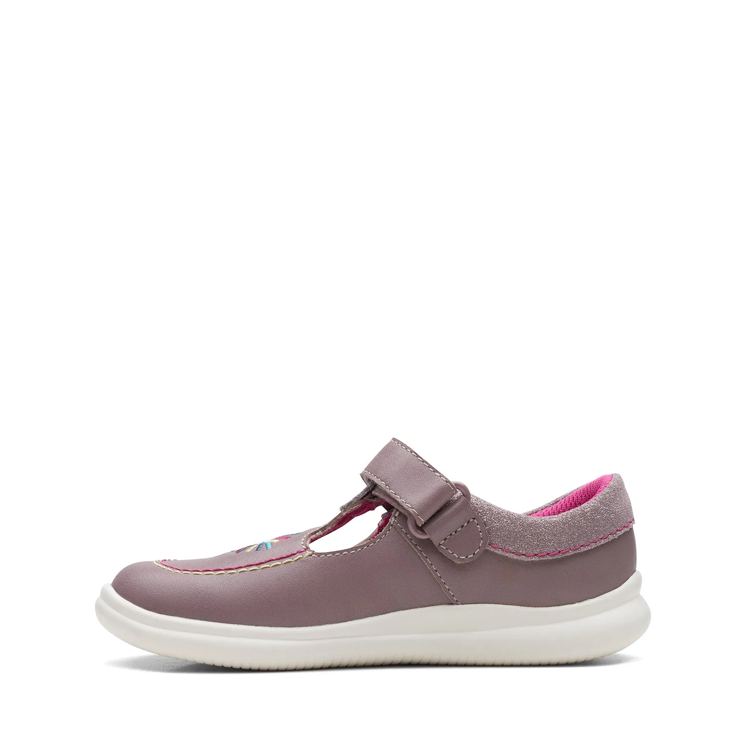 CLARKS GIRLS CREST PROM KID. (STANDARD FIT)