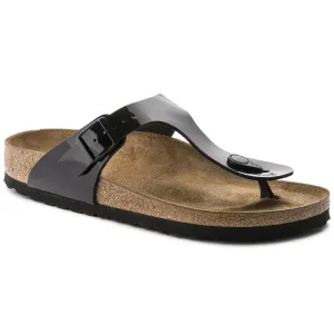 Classic Black Patent Leather Ease Comfort Slippers - Slippers