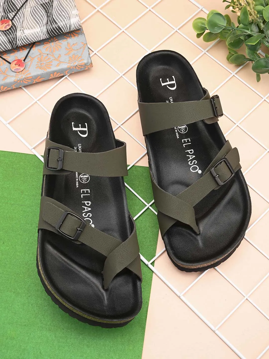 Classic Onyx Cork Footbed Sandal For Men
