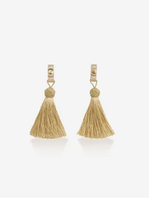 Classic Vegan Leather & Vegan Silk Tassels | Light Gold