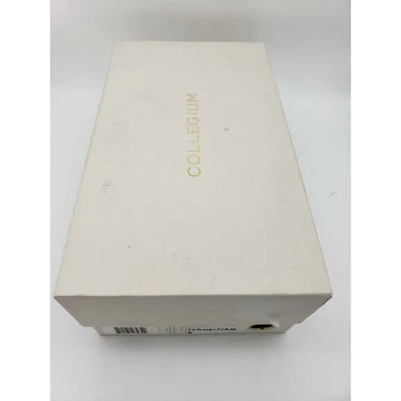 Collegium Men's Classic Pillar Low Italian Leather Sneaker Cognac/Cream 6 US NEW
