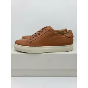 Collegium Men's Classic Pillar Low Italian Leather Sneaker Cognac/Cream 7 US NEW