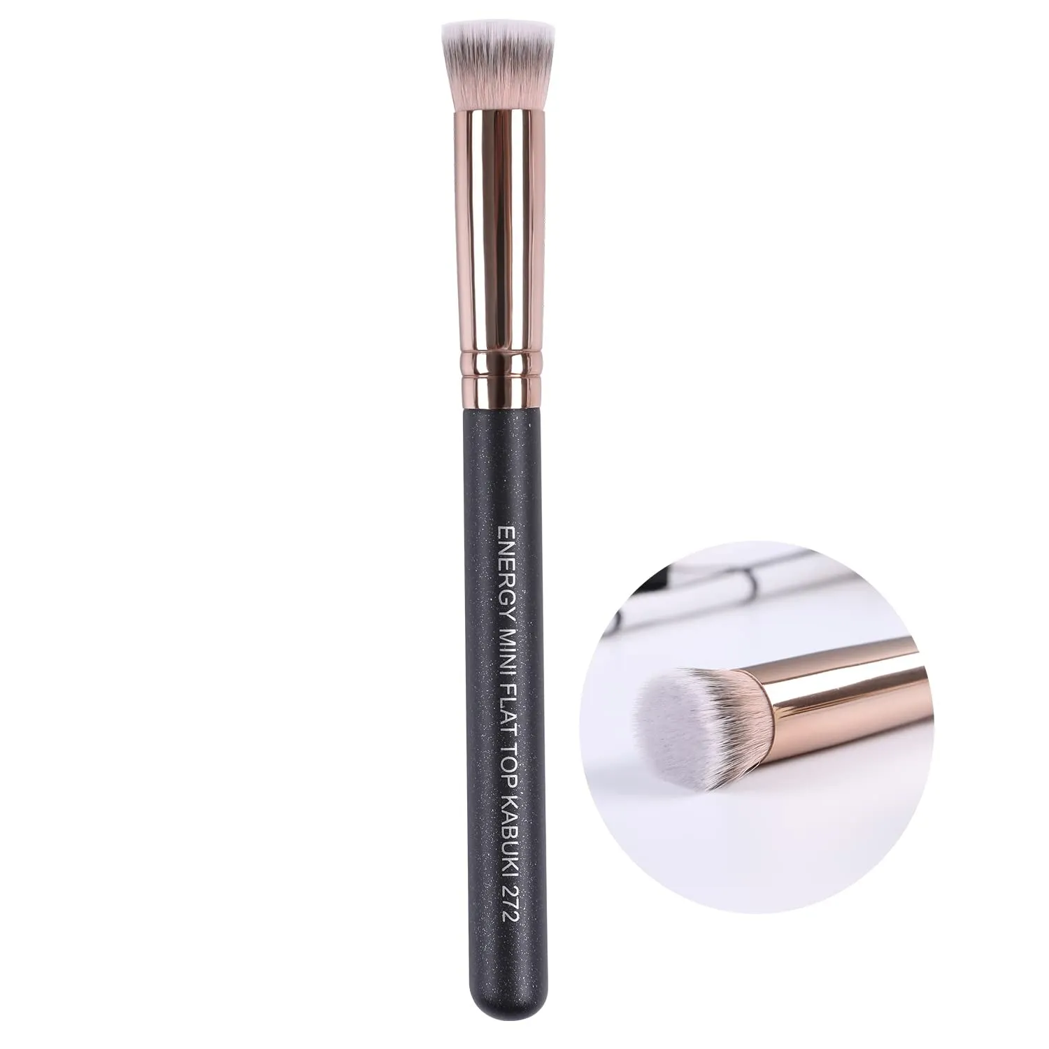 Concealer Brush under Eye Mini Angled Flat Top Kabuki Nose Contour Brush for Concealing Blending Setting Buffing with Powder Liquid Cream Cosmetic Pro Small Makeup Foundation Brushes 270
