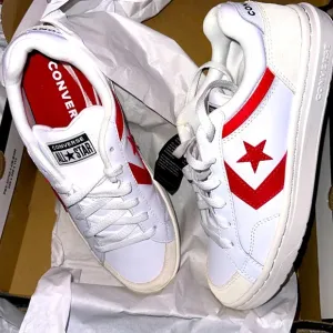 Converse Pro Blaze Classic OX White Red Egret Men's Sneakers Size 7