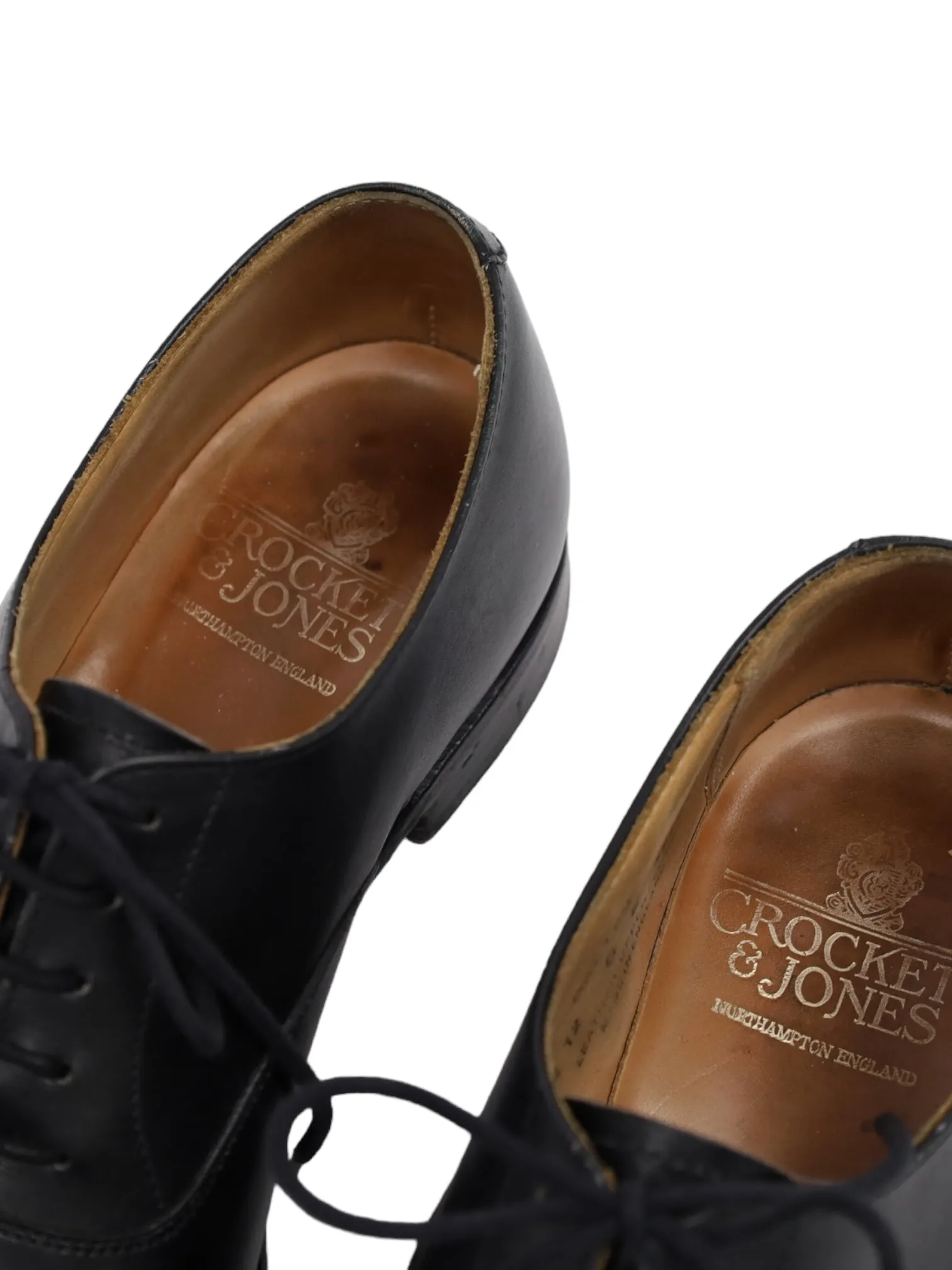 Crockett & Jones Black Plain Toe Dalton Oxford