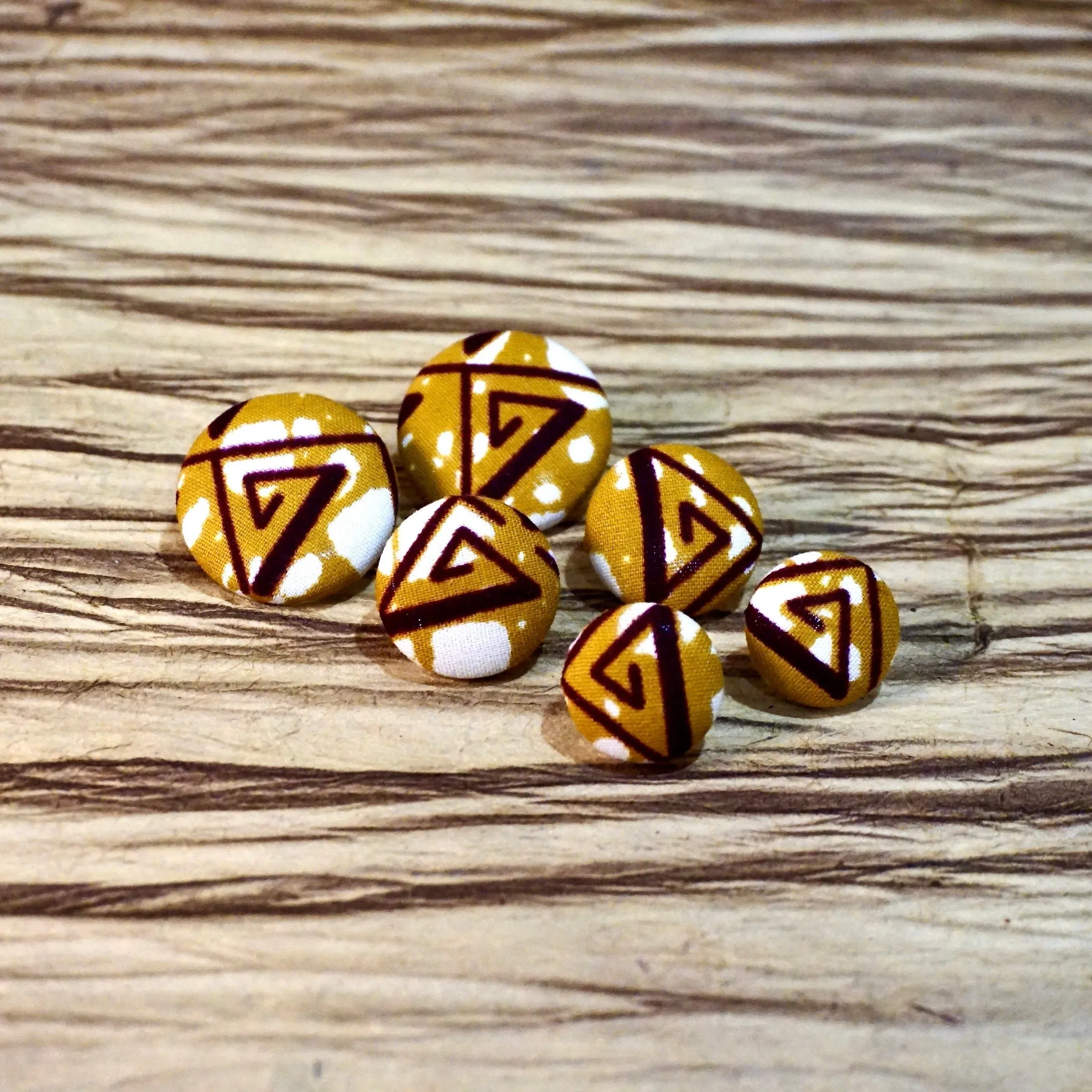 Cyra Ankara Fabric Stud Earrings green