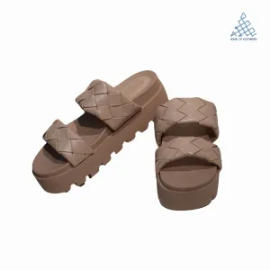EcoEase Beige Flatform Sliders