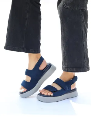Eudora Blue Flatform Heels