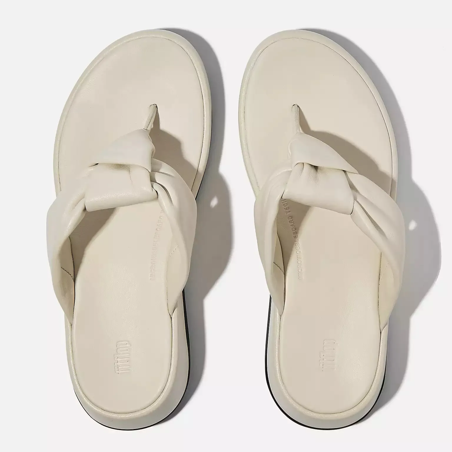 F-Mode knot leather sandals