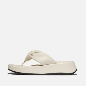 F-Mode knot leather sandals