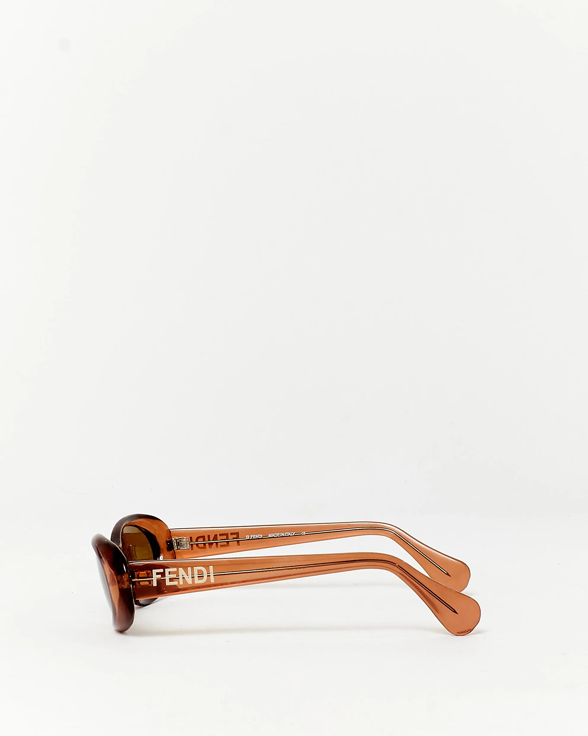 Fendi Brown Acetate Slim Oval Sunglasses MOD SL7066