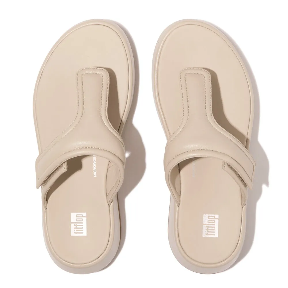FitFlop F-Mode Adjustable Padded-Leather Flatform