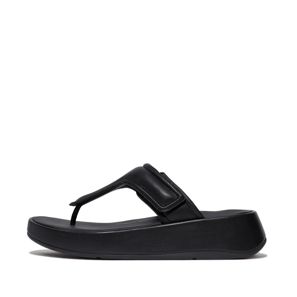 FitFlop F-Mode Adjustable Padded-Leather Flatform