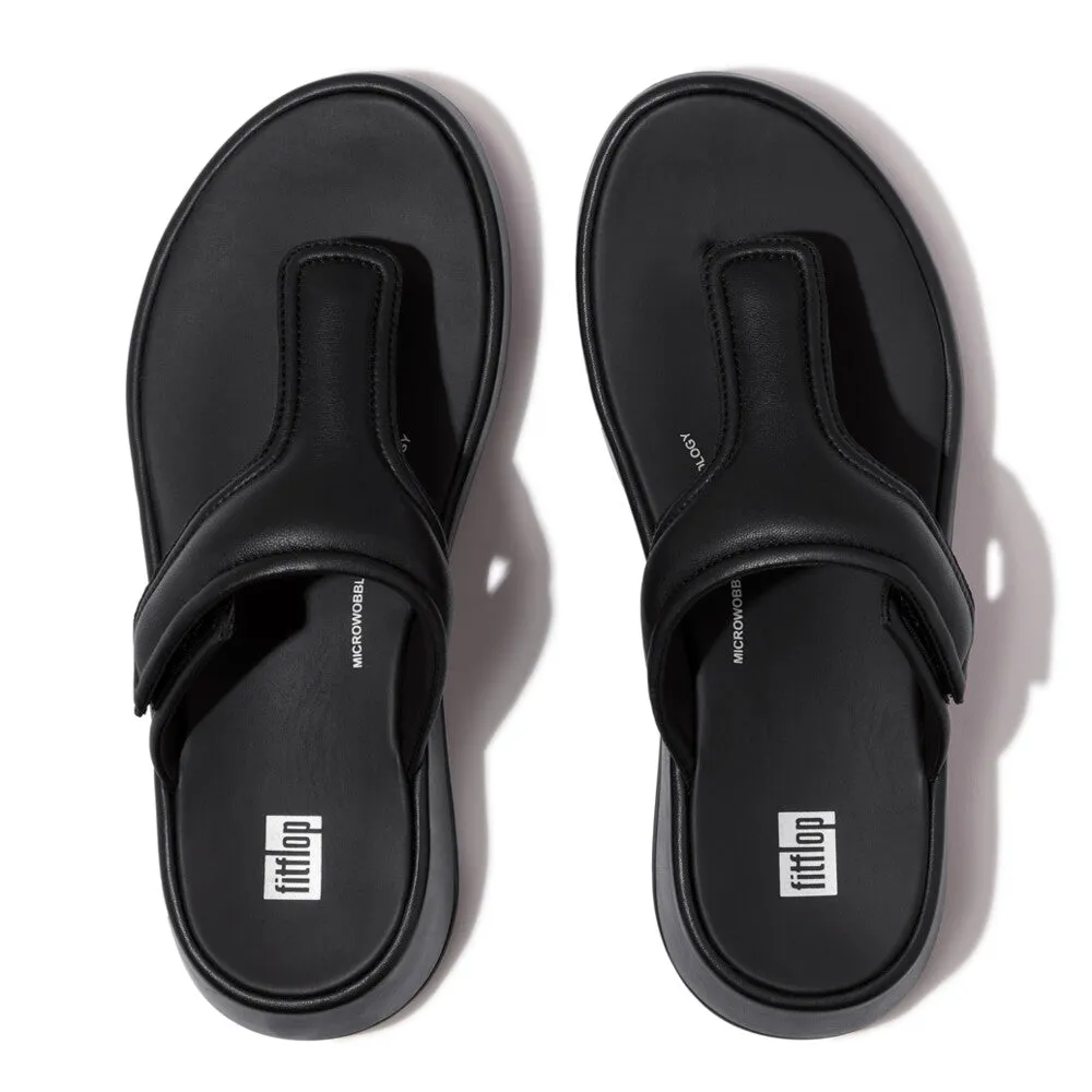 FitFlop F-Mode Adjustable Padded-Leather Flatform
